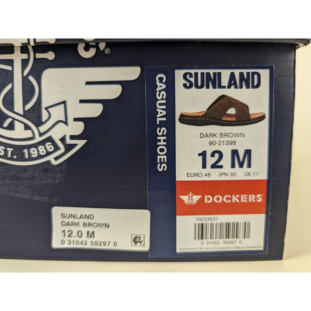 Dockers Sandals Mens 12 M Sunland Slides Brown Memory Foam Open Toe Shoes NEW - Picture 11 of 11
